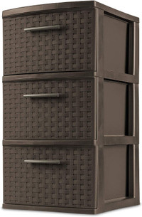 Sterilite 3-Drawer Weave Storage Tower