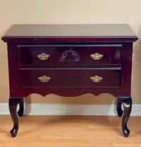 Mahogany Side Table With 2 Large drawers