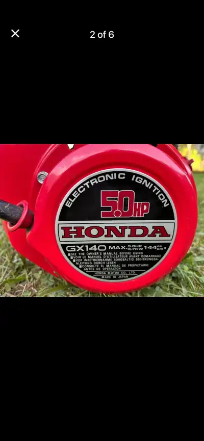 Honda 5 hp engine 3/4 keyed output shaft runs good very clean engine