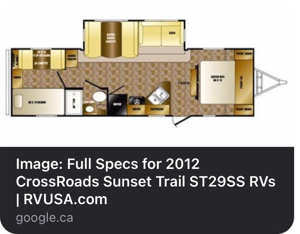 2012 29ft Sunset Trail bunkhouse travel trailer in Travel Trailers & Campers in Barrie - Image 4
