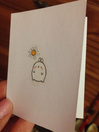 Set of 3 mini korean greeting cards
