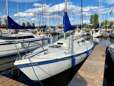 Our Tanzer is currently on her cradle at the Nepean Sailing Club (Ottawa). It’s a beautiful boat wit...