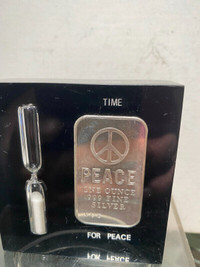 1970 Yonkers Mint Peace Bar YCE1 1oz Silver Bar 999 fine