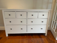Ikea Hemnes dresser, 8 drawers, glossy white