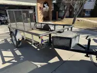 5.5x9 utility trailer with loading ramp
