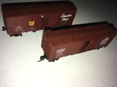 Not Sure of Brands. Canadian National and CP Rail Box Car $25 Canadian Pacific Box Car is missing wh...