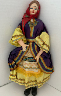 Vtg Greek Souvenir Eyaidamados Doll Figurine - Greek Gifts - Tra