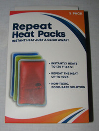 Repeat Heat Packs Box of 3 Non-Toxic NEW Tested