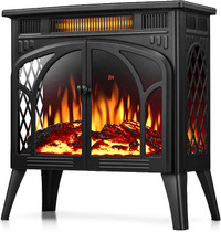 R.W.FLAME 23.5''W 500W/1500W Electric Fireplace Stove