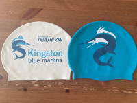 Blue Marlins Swim Caps x2