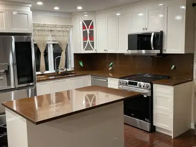Nicegranite quartz kitchen countertops and tiles becksplash, View more