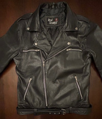 Motorcycle ‘Walking Dead’ Negan style Leather Jacket- Mens small