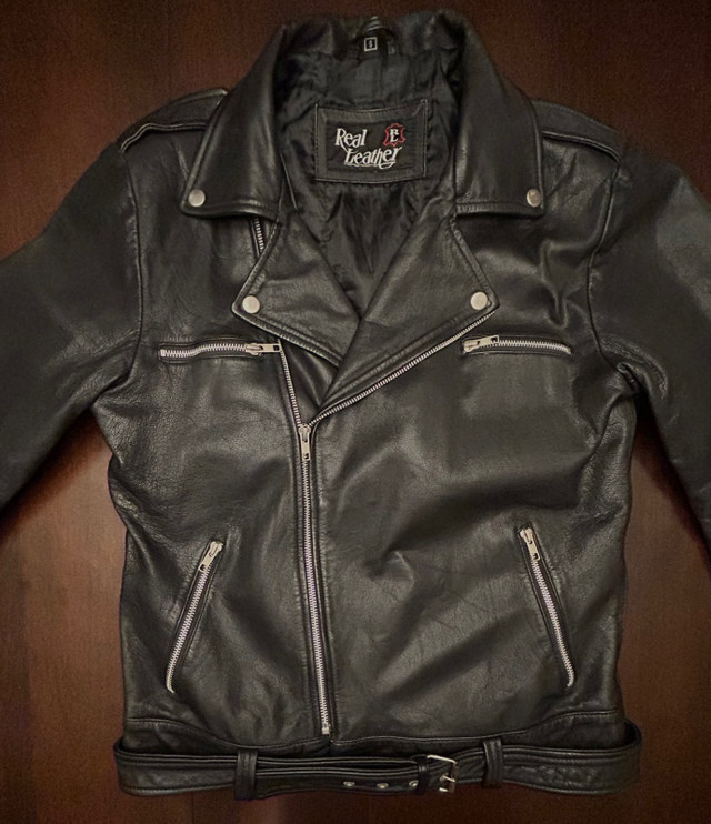 Motorcycle ‘Walking Dead’ Negan style Leather Jacket- Mens small in Men's in City of Toronto