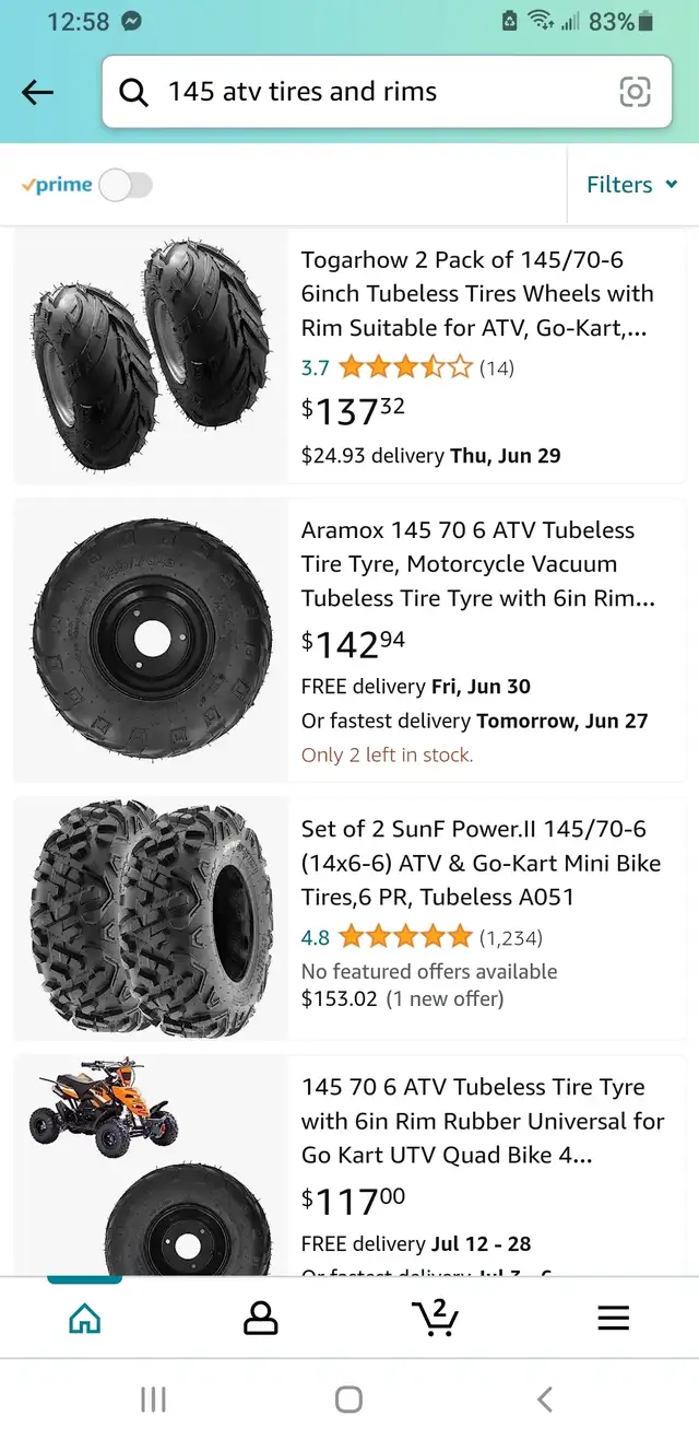 NEW Hakuba 145/70-6 KIDS ATV off-road TIRES 50cc-110cc in ATV Parts, Trailers & Accessories in Brantford - Image 9
