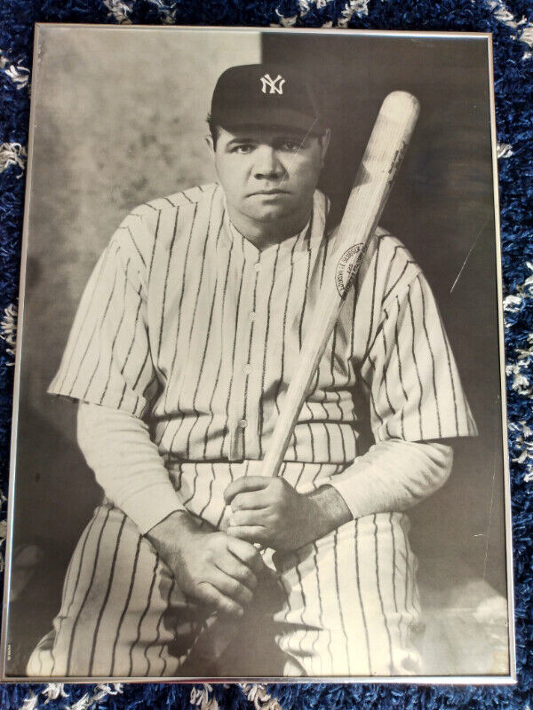 LARGE Babe Ruth framed vintage poster in Arts & Collectibles in Victoria