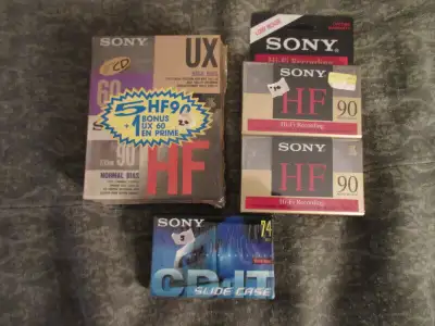 5 Sony HF 90, 1 HF 60, 1 CD-IT 74, 2 HF 90, 5 HF, 1 Hifi Lot, View more