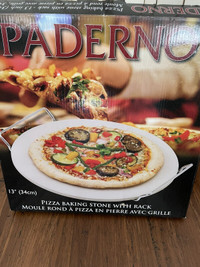 PADERNO 13” PIZZA BAKING STONE WITH RACK 