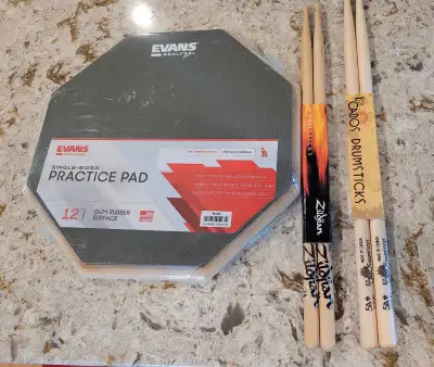 NEW Drum Practice Pad and Sticks, View more