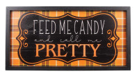 Feed Me Candy... Wall Sign Halloween Decor NEW MINT