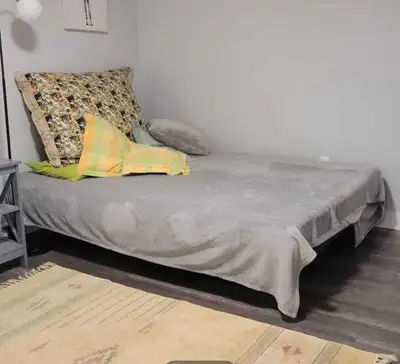 Fully furnished 2 bedroom basement. Parking area for 1 vehicle. Bus stop outside. Close to pine cent...