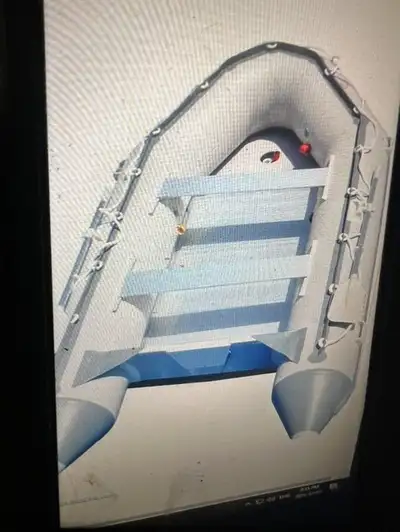 Inflatable Boat. Brand New. Can't use due to health concerns. It comes with a 2 horsepower Honda 4 s...
