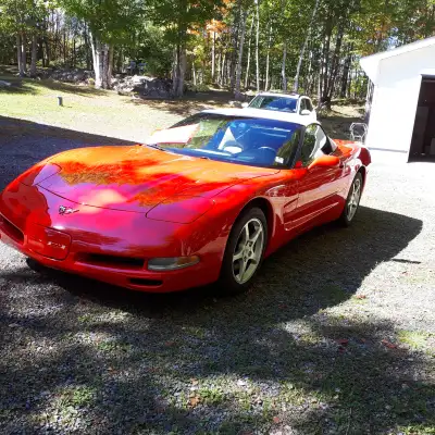 2002 corvette convertible, C5. 5.7 L, V8, 350 HP; torch red with light oak leather trim; aluminum wh...
