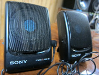 SONY SRS-28 PORTABLE SPEAKERS WALKMAN DISCMAN LAPTOP *JAPAN*