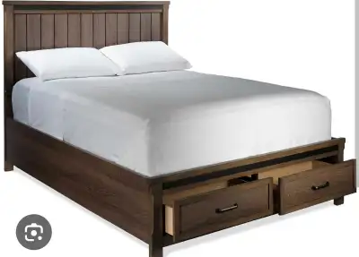 leons queen size platform bed frame cheap, View more