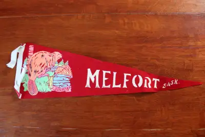 Vintage Felt Pennant - Melfort, Sask., View more