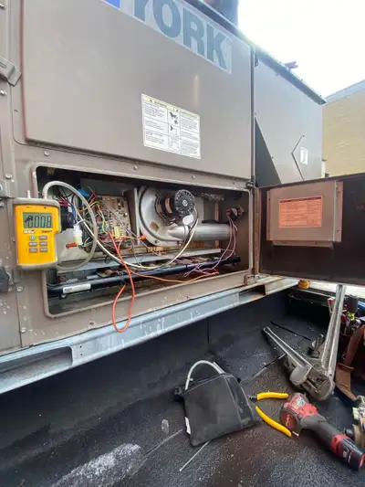 Commercial HVAC rooftop unit services, View more