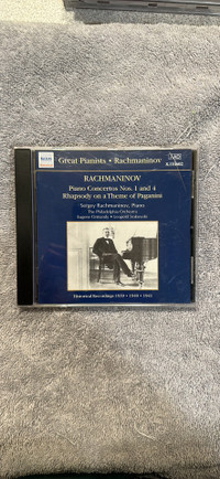 CD Rachmaninov: Piano Concertos 1, 4 And Rhapton A Theme Of Paga