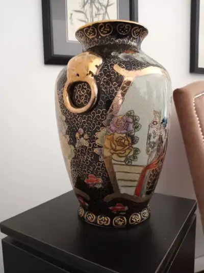 2 Vases chinois 14 '' plaques d'or., View more