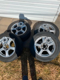 Car tires including rims (4 tires and 4 rims)