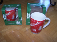 2- TIM HORTONS CHRISTMAS COFFEE CUPS - new