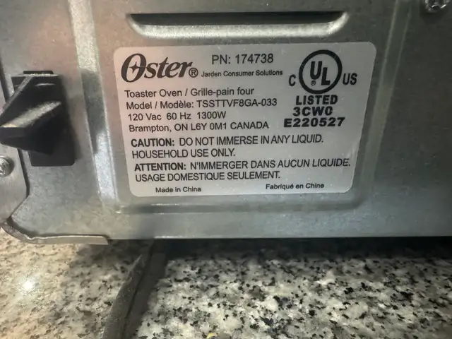 Oster 6-Slice Convection Counter Oven in Toasters & Toaster Ovens in Markham / York Region - Image 8