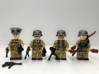4 Pieces Custom Lego Compatible WW2 German Autumn Camo Soldiers
