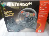 Nintendo 64 V3 FX Racing Wheel & Pedals In Box - N64
