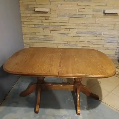 Oak Dining Room Table and Chairs, View more