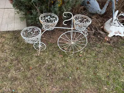 Vintage bike planter, View more