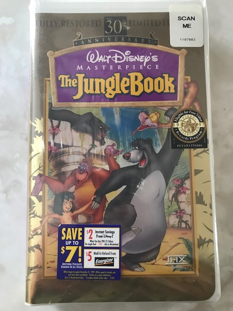 New Sealed VHS The Jungle Book 30th Anniversary Edition, used for sale  