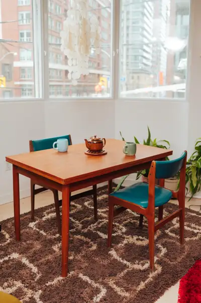 Midcentury Modern Vintage Teak Extension Dining Table, View more