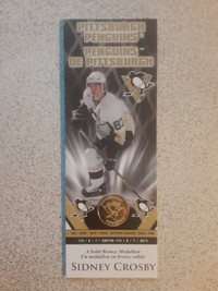 MEDALLION DE HOCKEY DU JOUEUR ETOILE DES PENGUINS SIDNEY CROSBY