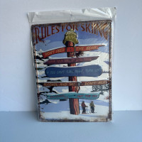 RULES FOR SKIING SST  Tin SIGN 13 x10 inches
