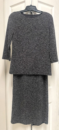 Grey Knit Top & Skirt Set (size S/M)