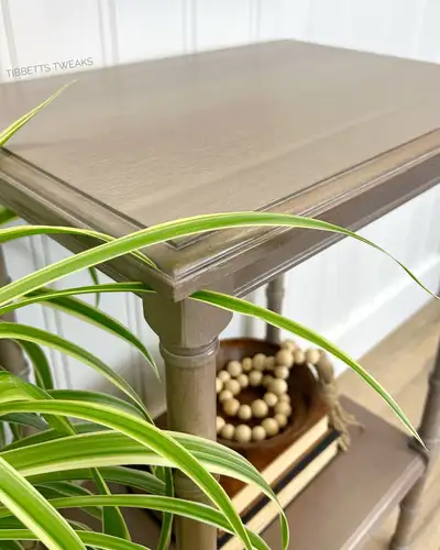 Refinished solid wood side table, View more