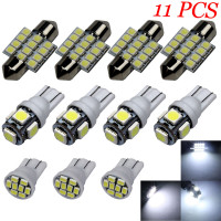 11PCS White LED Lights Interior Package T10 & 31mm Map Dome