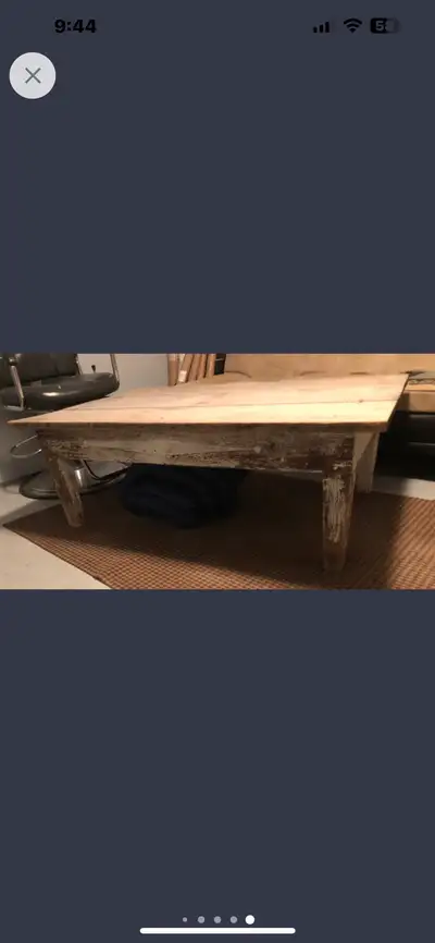Antiqued real solid wood coffee table $300.00, View more