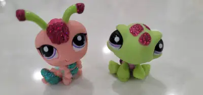 Littlest Pet Shop glitter Pet Pairs Caterpillar and Turtle Gen 3 Littlest Pet Shop Pet Pairs Caterpi...