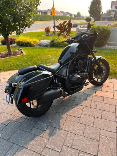 The 2023 Honda Rebel 1100T DCT Touring is a motorcycle designed for comfortable, long-distance cruis...
