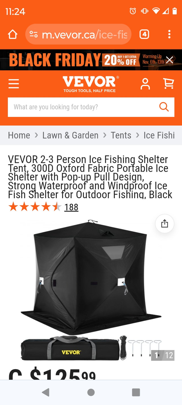 Ice fishing tent, Fishing, Camping & Outdoors, Windsor Region